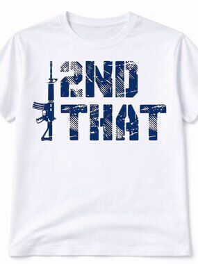 2nd That Gun Graphic T Shirt Trendy Tee Mens White Top